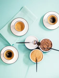 ASA Selection cappuccinotasse mit unterteller, ligne noire