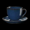 ASA Selection cappuccinotasse mit unterteller, midnight blue
