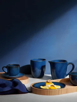 ASA Selection cappuccinotasse mit unterteller, midnight blue