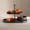 ASA Selection etagere 2-stufig, oval, schwarz