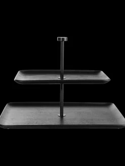 ASA Selection etagere 2-stufig, rechteckig, schwarz
