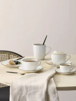 ASA Selection kaffeetasse mit unterteller, ligne noire