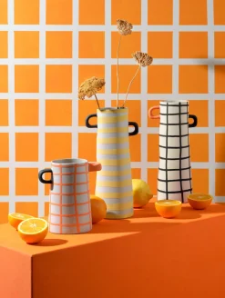 ASA Selection vase, orange kariert